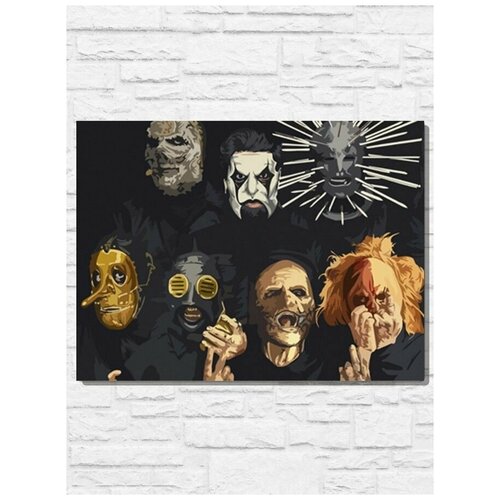 Картина по номерам на холсте музыка Slipknot - 11418 Г 30x40