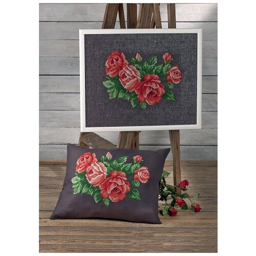 фото Набор для вышивания красные розы 53 х 43 см 70-6425 permin