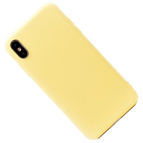 Чехол для iPhone Xs Max силиконовый Soft Touch 2 <желтый>
