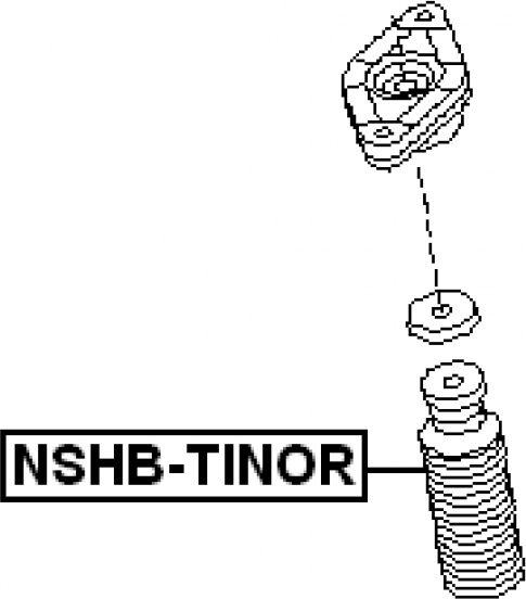 Пыльник заднего амортизатора Febest NSHB-TINOR
