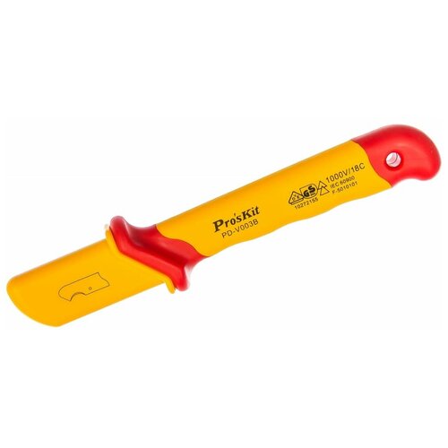 Нож для зачистки кабеля ProsKit PD-V003B нож с прямым лезвием для зачистки кабеля proskit pd v004a