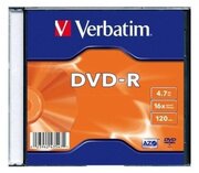 Verbatim Диск DVD-R 4.7Gb 16x Slim 1 шт