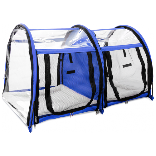 Выставочная палатка для кошек Ладиоли М-54 Аквариум, 105х55х60 см, синяя