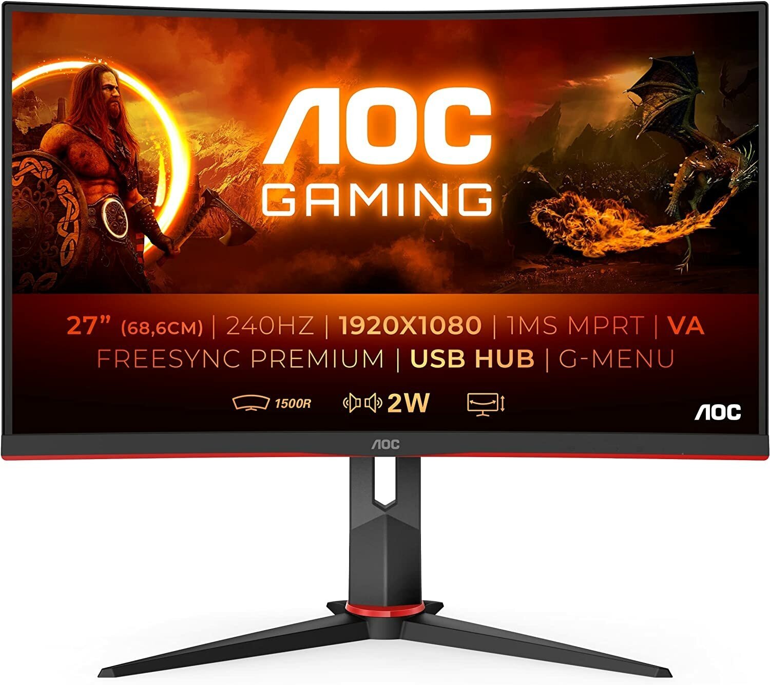 Монитор AOC 27" Gaming черный/красный - фотография № 8