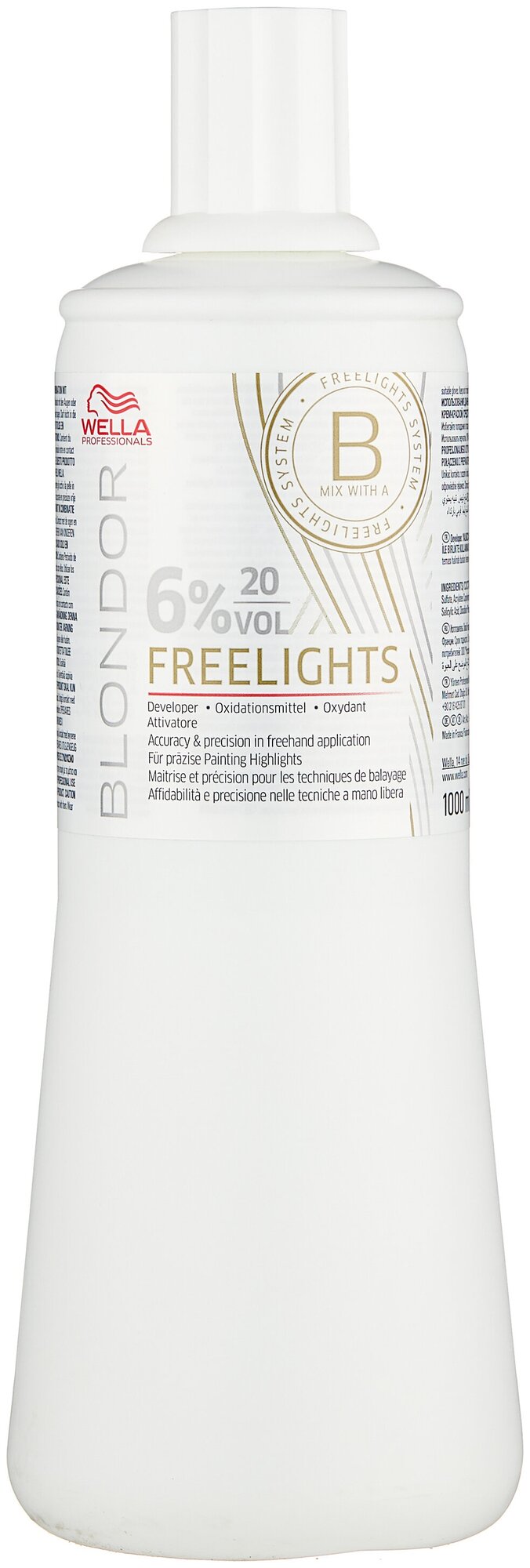 Wella Professionals Окислитель Blondor Freelights, 6%, 1000 мл