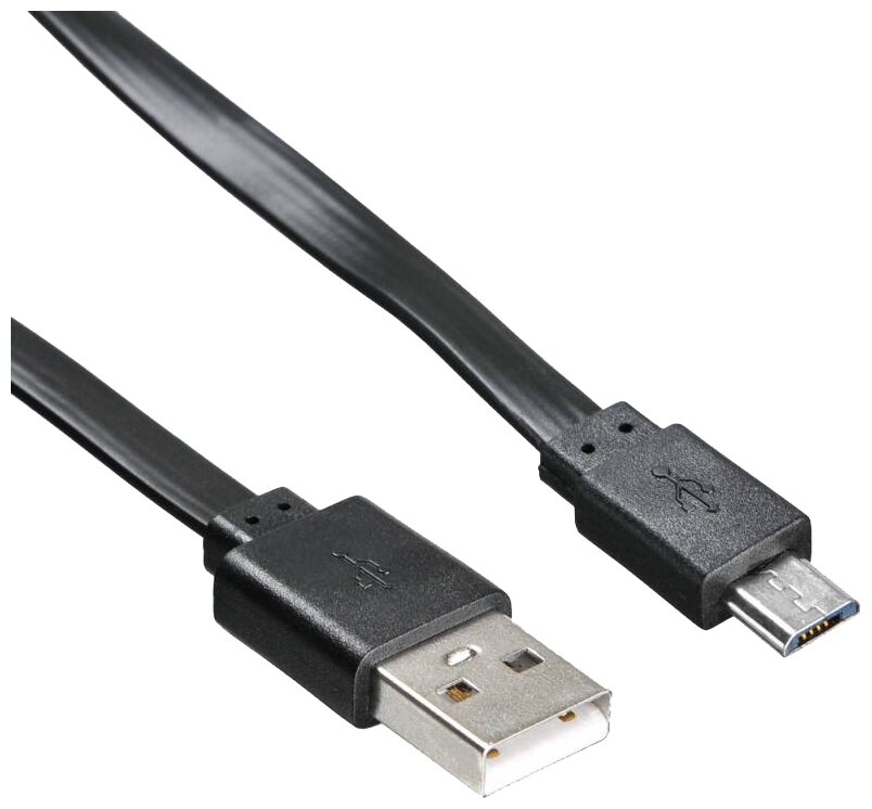 Кабель Buro BHP MICROUSB 1M FLAT micro USB B (m) USB A(m) 1 м, черный, плоский