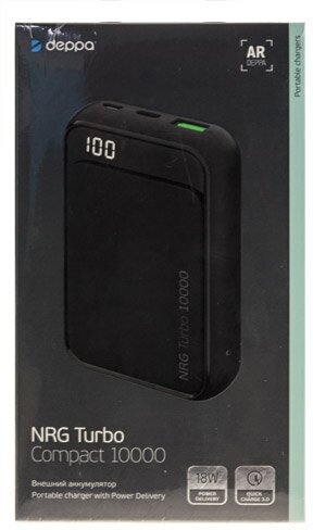 Портативный аккумулятор Deppa NRG Turbo Compact LCD 10000 mAh