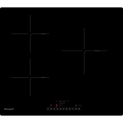 Индукционная варочная панель с инвертором и слайдером Weissgauff HI 630 BSC,3 года гарантии, 3 конфорки, 59 см ширина