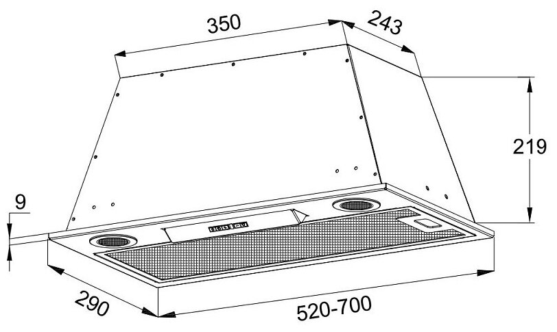 Полновстраиваемая вытяжка Korting KHI 6755 W - фотография № 4