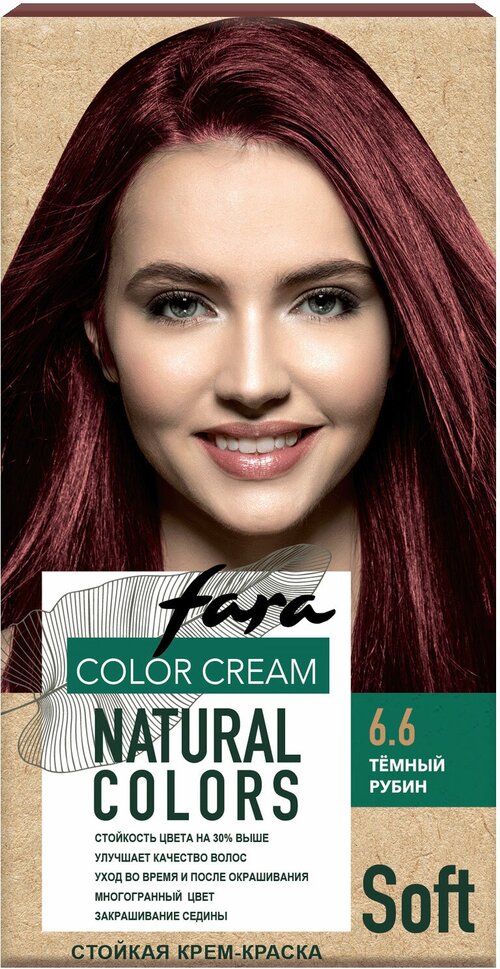 Fara Краска для волос FARA Natural Colors Soft 324 темный рубин, 116 г