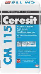 Клей для плитки для внутренних и наружных работ Ceresit СМ 115 5 кг.
