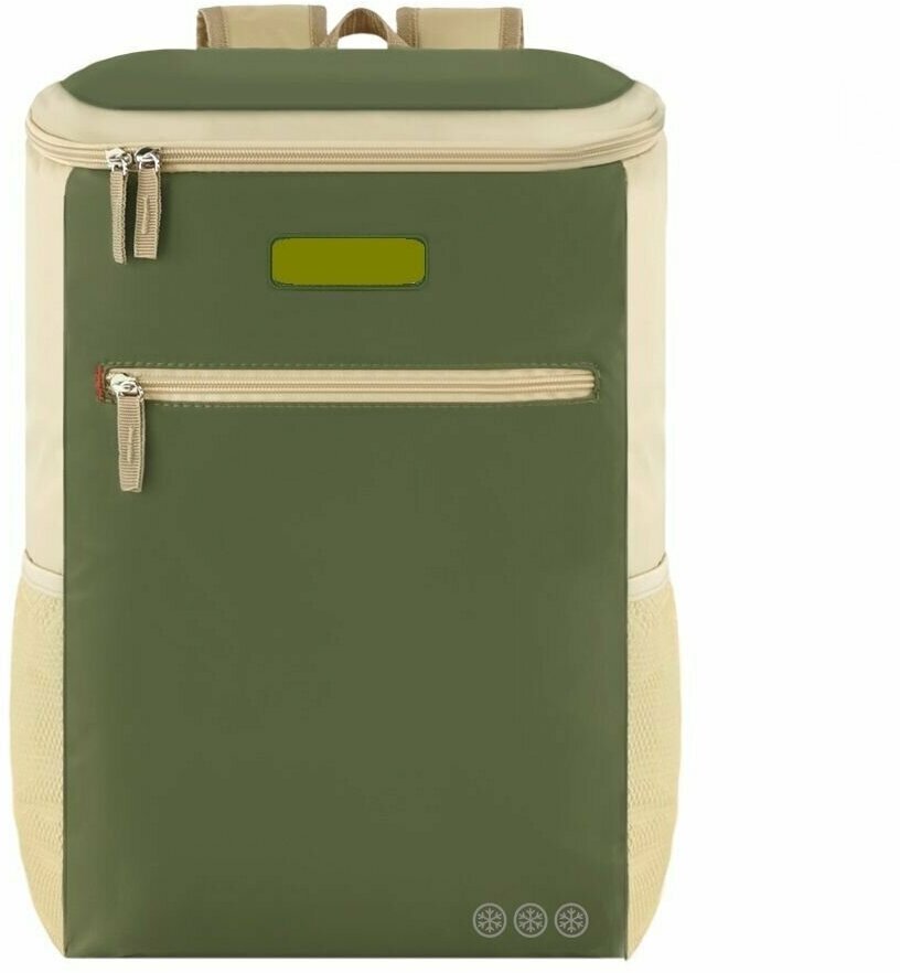Термосумка-рюкзак холодильник 25л зеленая алюминиевая фольга+PEV 35х47х20см