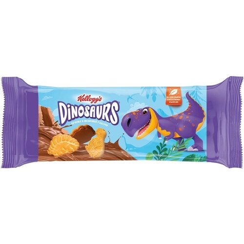 Печенье KELLOGG'S Dinosaurs сахарное в молочной глазури, 127 г - 5 упаковок