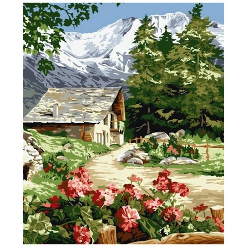 Картина по номерам Весенний домик у предгорья 40х50 см Art Hobby Home