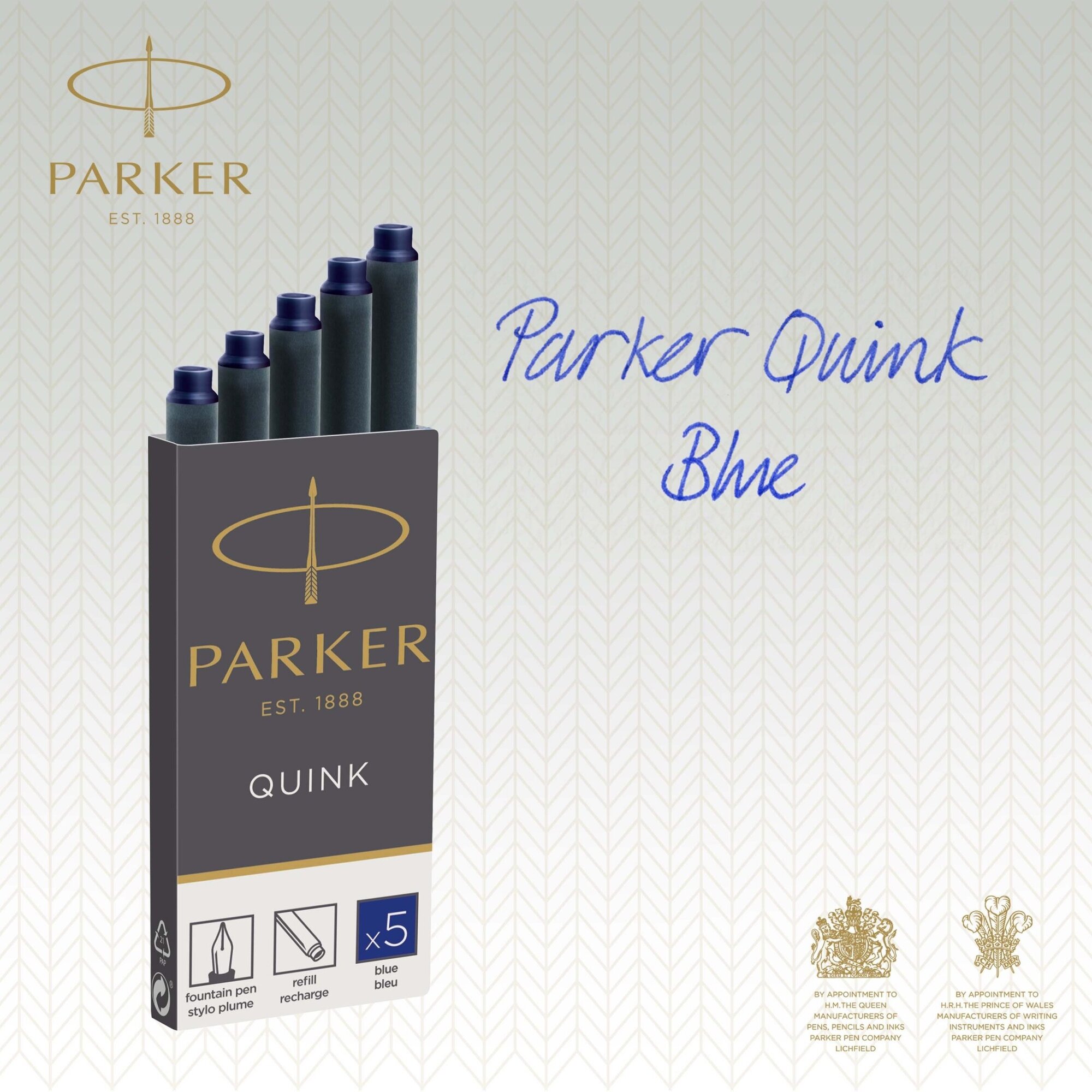 Картридж Parker Quink Z11 (1950384) синие чернила для ручек перьевых (5шт) - фото №3