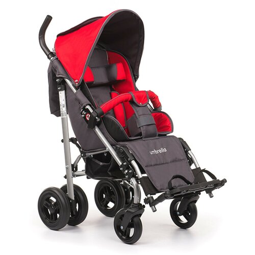 Кресло-коляска для детей с ДЦП Vitea Care UMBRELLA NEW, размер 2 литые колеса, цвет красный