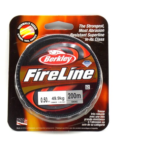 фото Плетеная леска berkley fireline темно-серая 200 м. 0,50 мм. 49,9 кг. smoke (1308623)