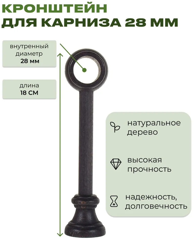 Кронштейн для круглого карниза Д28