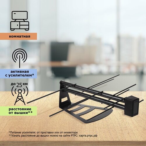 Комнатная DVB-T2 антенна REXANT RX-267 2 м