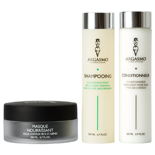 Набор ARGASMO шампунь для всех типов волос / маска для питания волос / кондиционер для волос