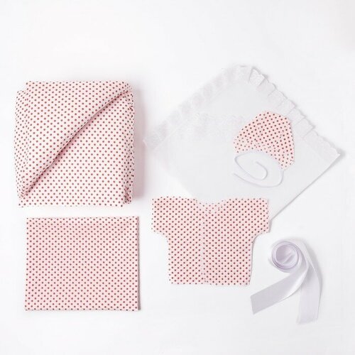 Комплект на выписку для девочки (7 предметов), цвет розовый 1503Пд_М 3428118