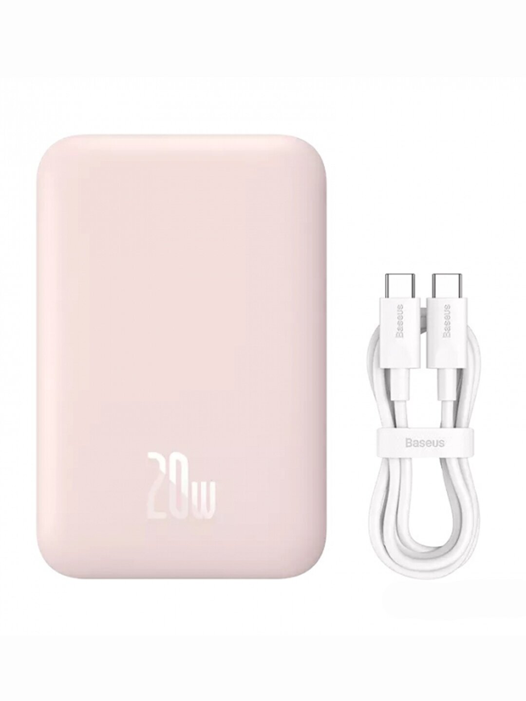 Внешний аккумулятор с поддержкой беспроводной зарядки Xiaomi Baseus Magnetic Wireless Charging Power Bank 10000 mAh 20W Pink (PPCXM10)