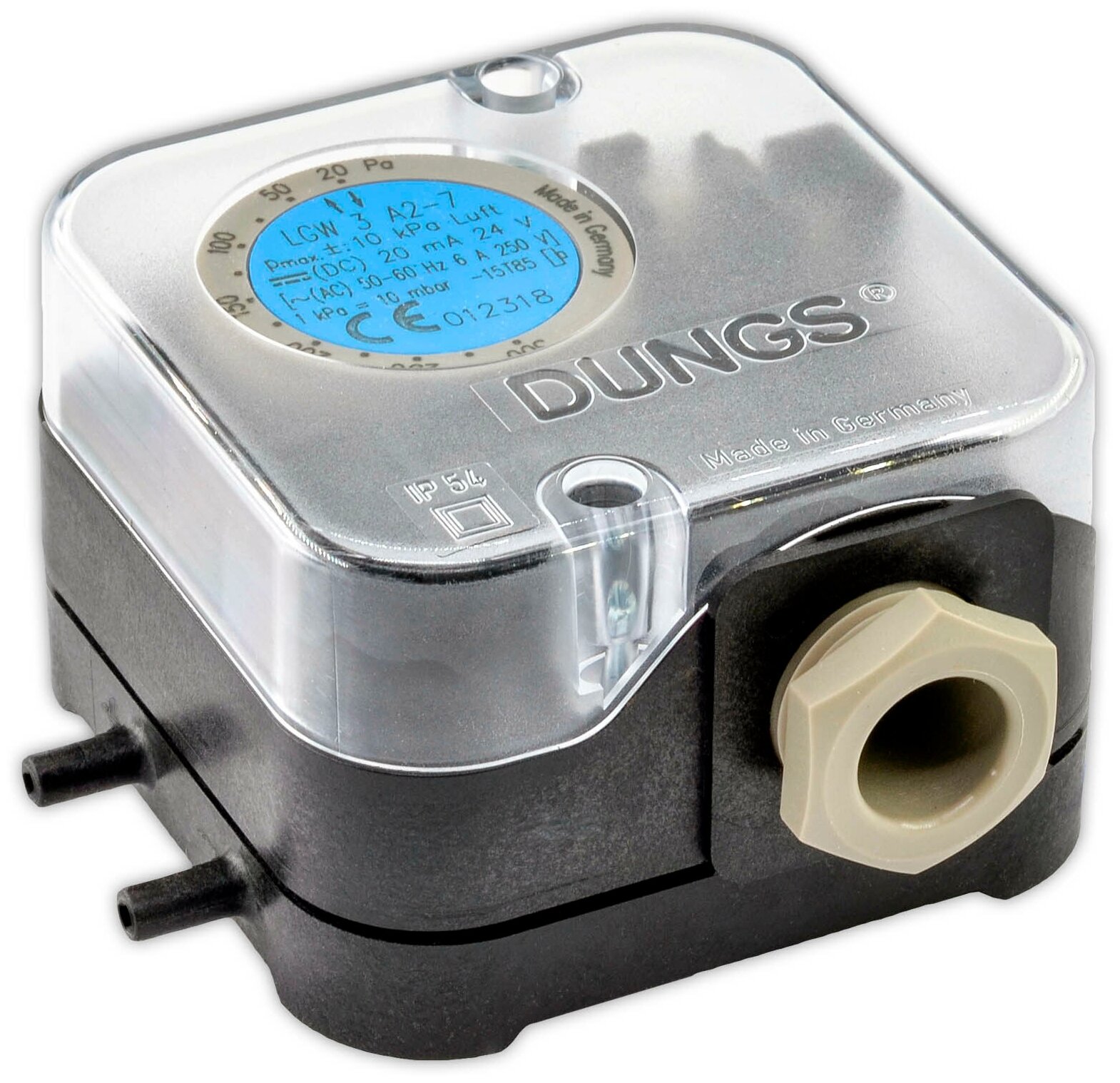Дифференциальные датчики-реле давления воздуха и дымовых газов DUNGS LGW 3 A2-7 арт.257435 Pmax 10000 Па 20-300 Па
