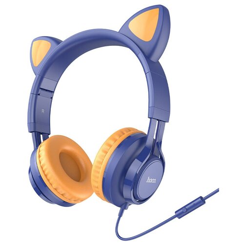 Наушники Hoco W36 Cat Purple 6931474770400 наушники полноразмерные hoco w36 cat ear headphones with mic темно синий