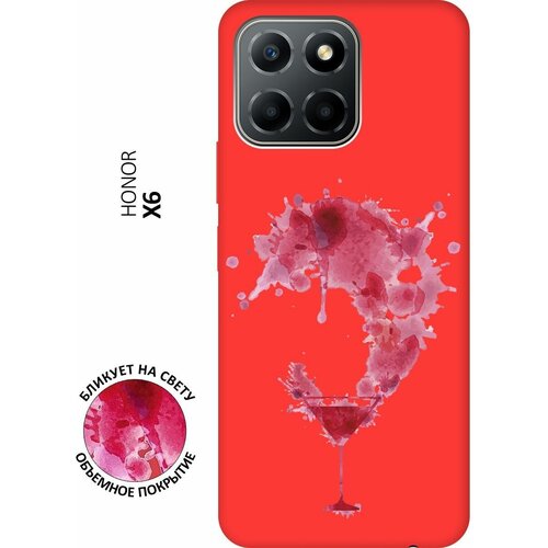 Матовый чехол Cocktail Splash для Honor X6 / X8 5G / Хонор Х6 / Х8 5Г с 3D эффектом красный матовый чехол unicorns and candies для honor x6 x8 5g хонор х6 х8 5г с 3d эффектом мятный