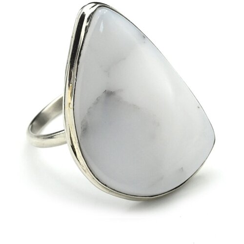 фото Кольцо радуга камня, кахолонг, размер 18, белый