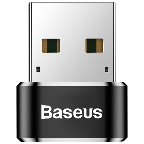 Разъем Baseus Male OTG USB - USB Type-C, площадь сечения 1 кв. мм, длина 0.01 м, 1 шт., черный