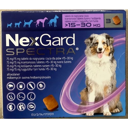 НексгарД Спектра для собак 15-30 кг, таблетки, № 3