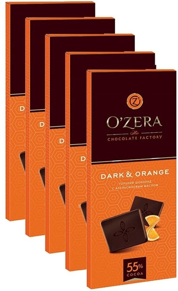 Шоколад горький Dark & Orange 55% 5/90 г - фотография № 2