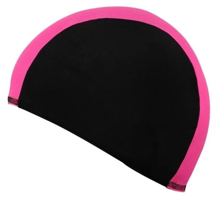 Шапочка для плавания ткань LUCRA SM комбинированная SM-089 Черно-розовый