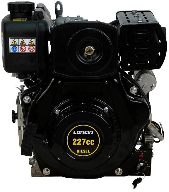 Двигатель Loncin Diesel LCD230FD D20 5А (LCD170FD) (5л.с., 227куб. см, вал 20мм, ручной и электрический старт, катушка 5А) - фотография № 1
