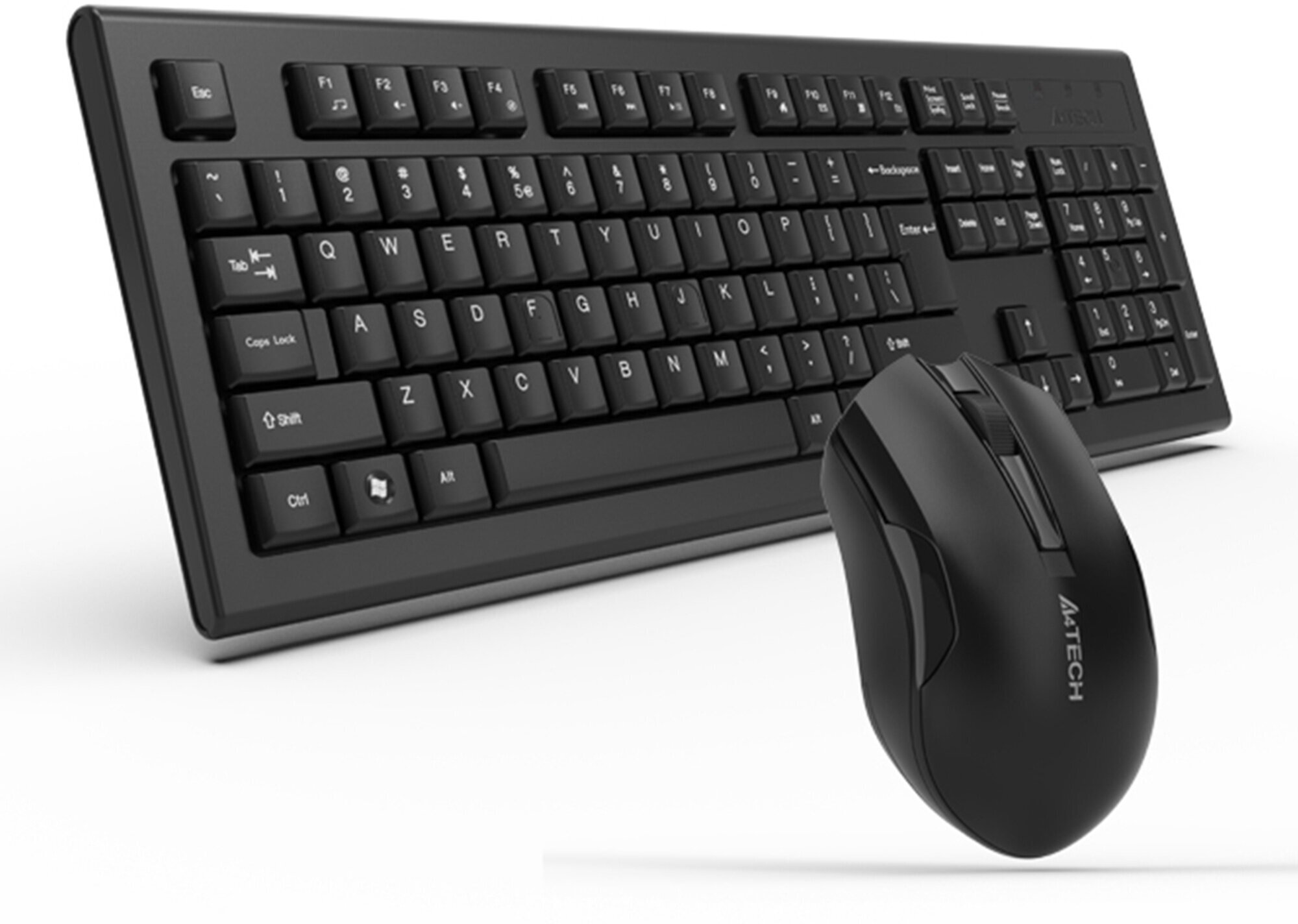 Клавиатура + мышь A4Tech 3000NS клавиатура: черная, мышь: черная, USB беспроводная Multimedia .