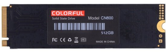 Накопитель SSD Colorful CN600 M.2 2280 512GB PCIe 3.0 x4 NVMe 3D-NAND TLC (CN600 512GB)