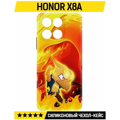 Чехол-накладка Krutoff Soft Case Brawl Stars - Ворон-Феникс для Honor X8a черный чехол накладка krutoff soft case brawl stars ворон феникс для oppo a18 черный