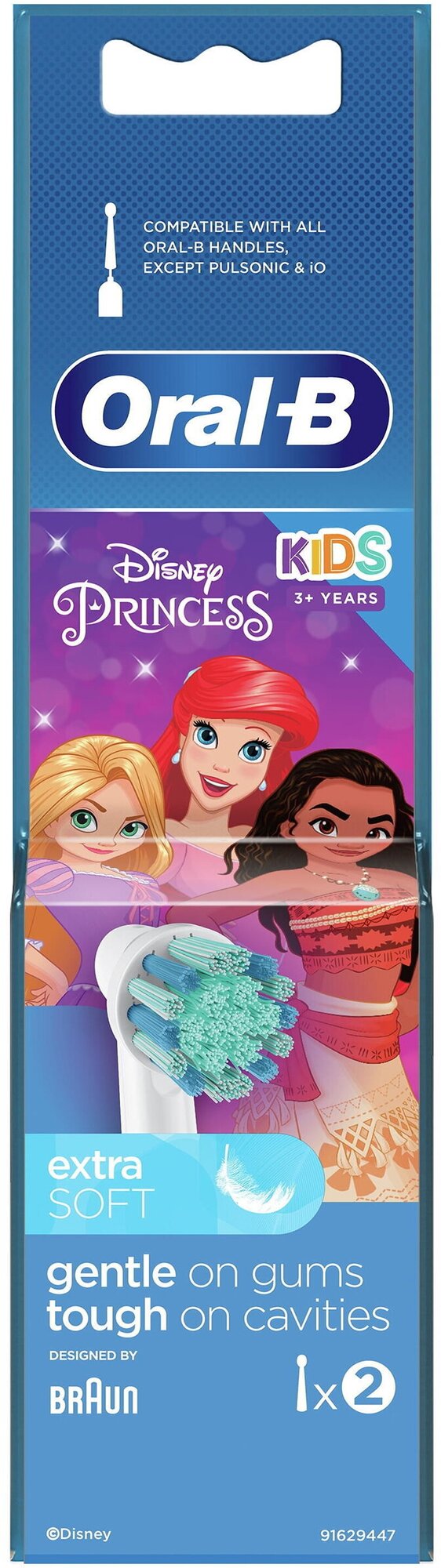 Насадки для зубной щетки ORAL-B Kids EB10S Princess 3 шт - фотография № 2