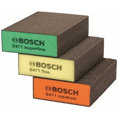 Набор BOSCH 2.608.621.253 губок 69x97x26мм,M/F/SF,B.f. Плоская Для металла, пластика, покрытий и комбинированных материалов