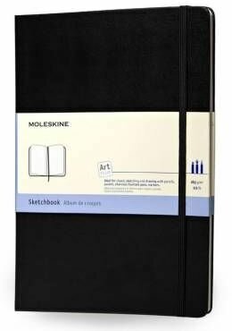 Блокнот Moleskine для рисования ART SKETCHBOOK Large 130х210мм 104стр. твердая обложка черный