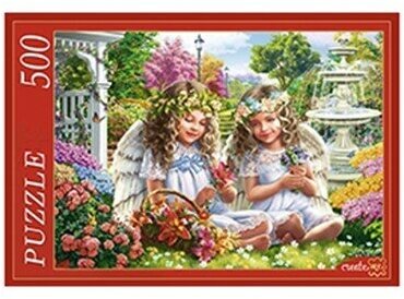 Puzzle-500 "ДВА АНГЕЛА В САДУ" (Ф500-5140) - фото №4