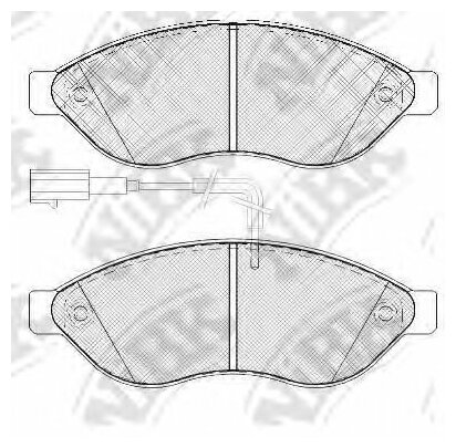 Колодки тормозные дисковые перед NIBK PN0474W