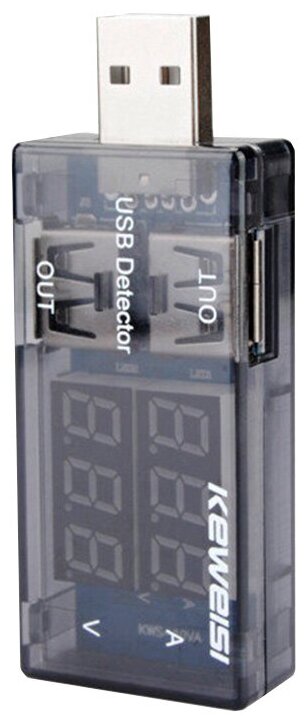 USB-тестер KWS-10VA на два выхода (3-9 В/0-3 А) - фотография № 2