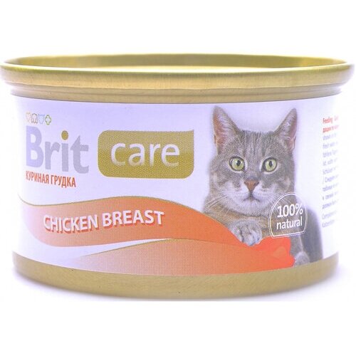 Brit Консервы для кошек из куриной грудки (Chicken Breast) 100064 | Chicken Breast, 0,08 кг (7 шт)