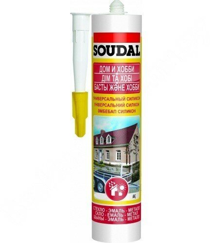 Универсальный силиконовый герметик Soudal 105908 - фотография № 4