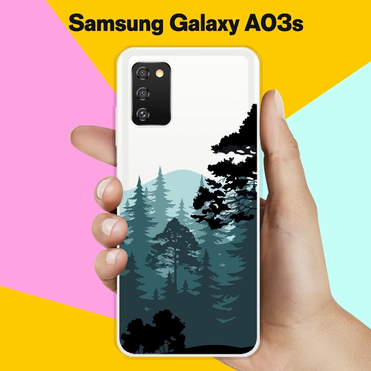 Силиконовый чехол на Samsung Galaxy A03s Лес / для Самсунг Галакси А03с