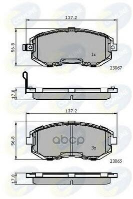 Колодки Пер Sub Forester/Impreza/Legacy Iii 1.5-3.0 98-03 Comline арт. CBP31760