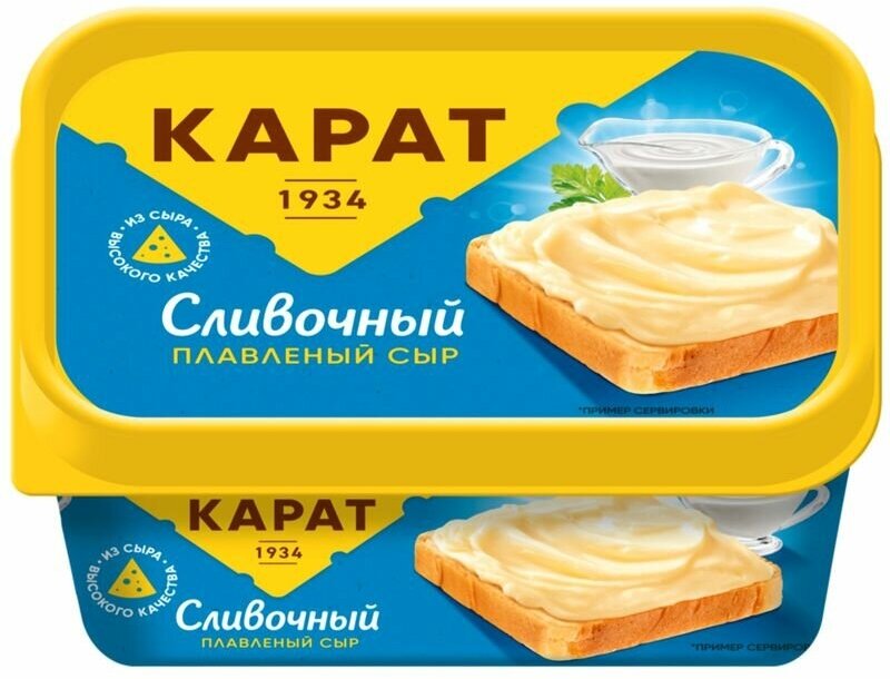 Сыр плавленый Карат+ Сливочный 45%, 400г