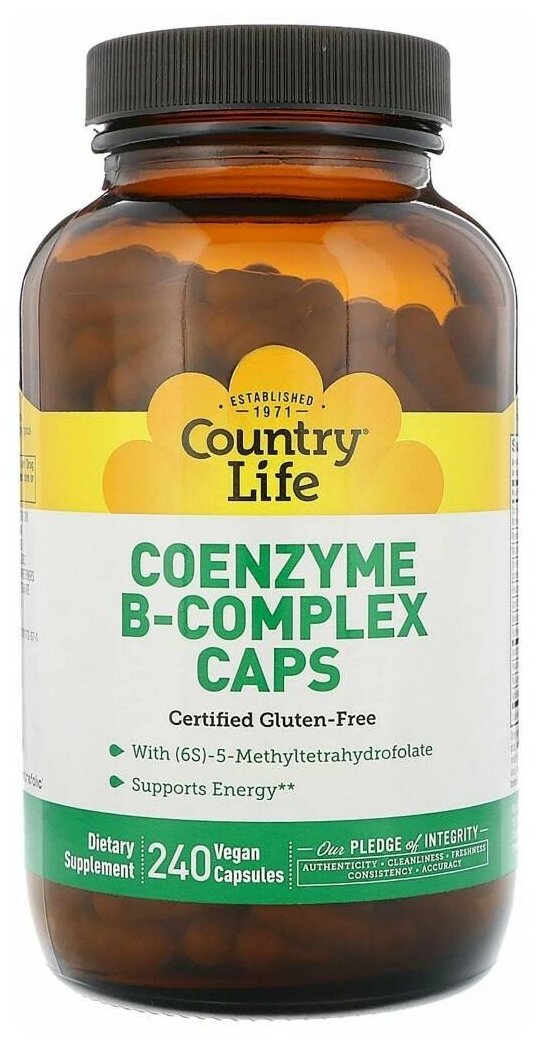 Капсулы Country Life Сoenzyme B-complex, 380 г, 120 шт.